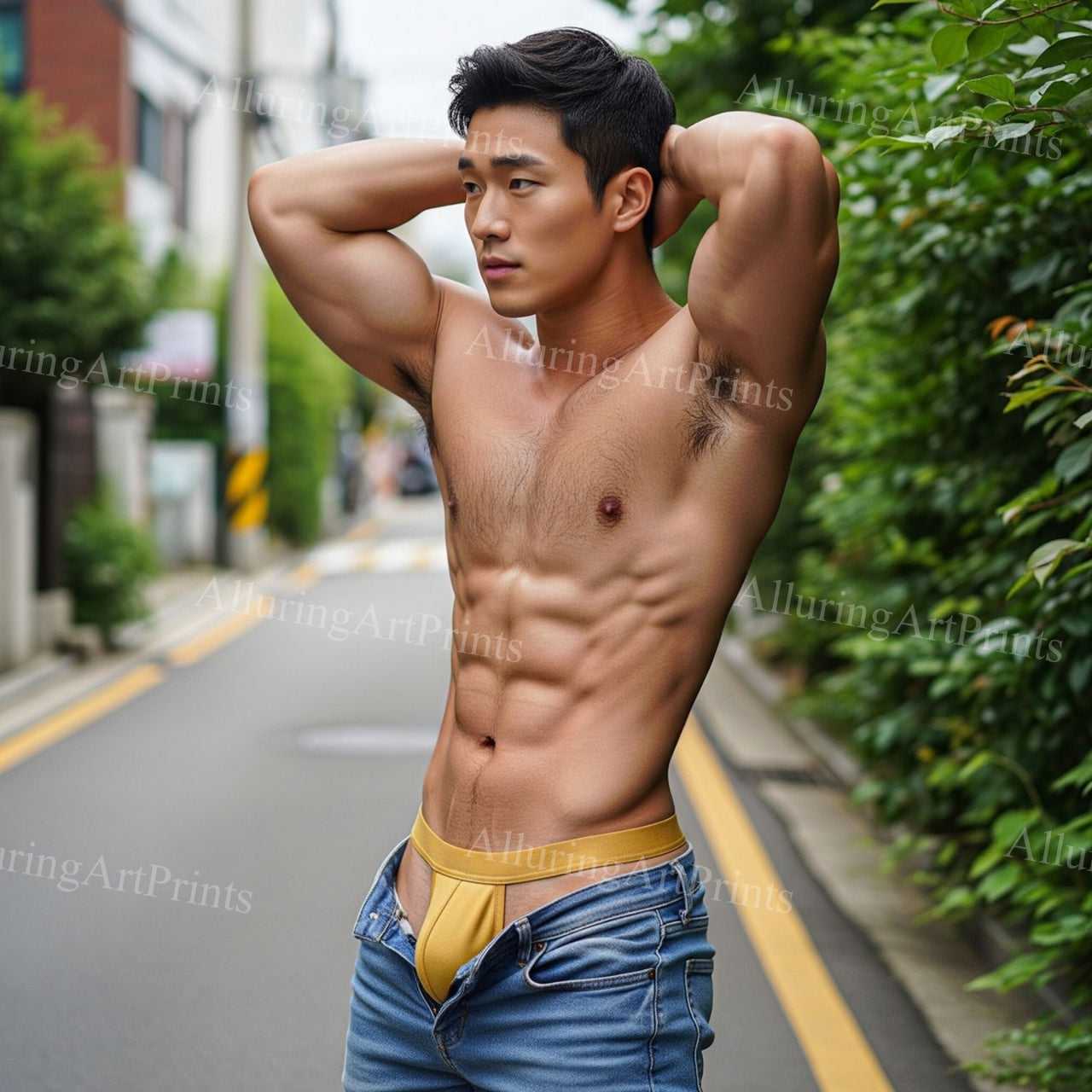 Asian Male Model Muscular - H925