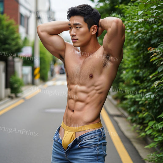 Asian Male Model Muscular - H925