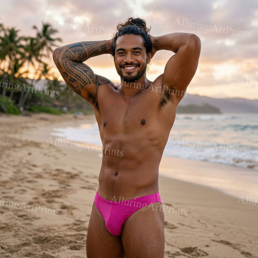 Black Male Model Muscular - H949
