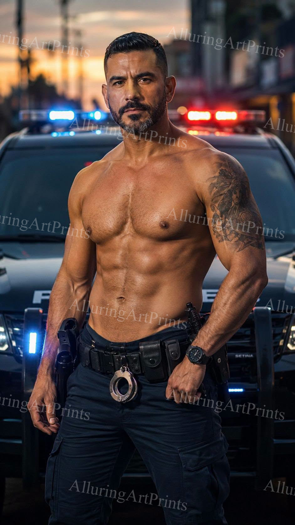 Male Model Hairy Muscular - H978