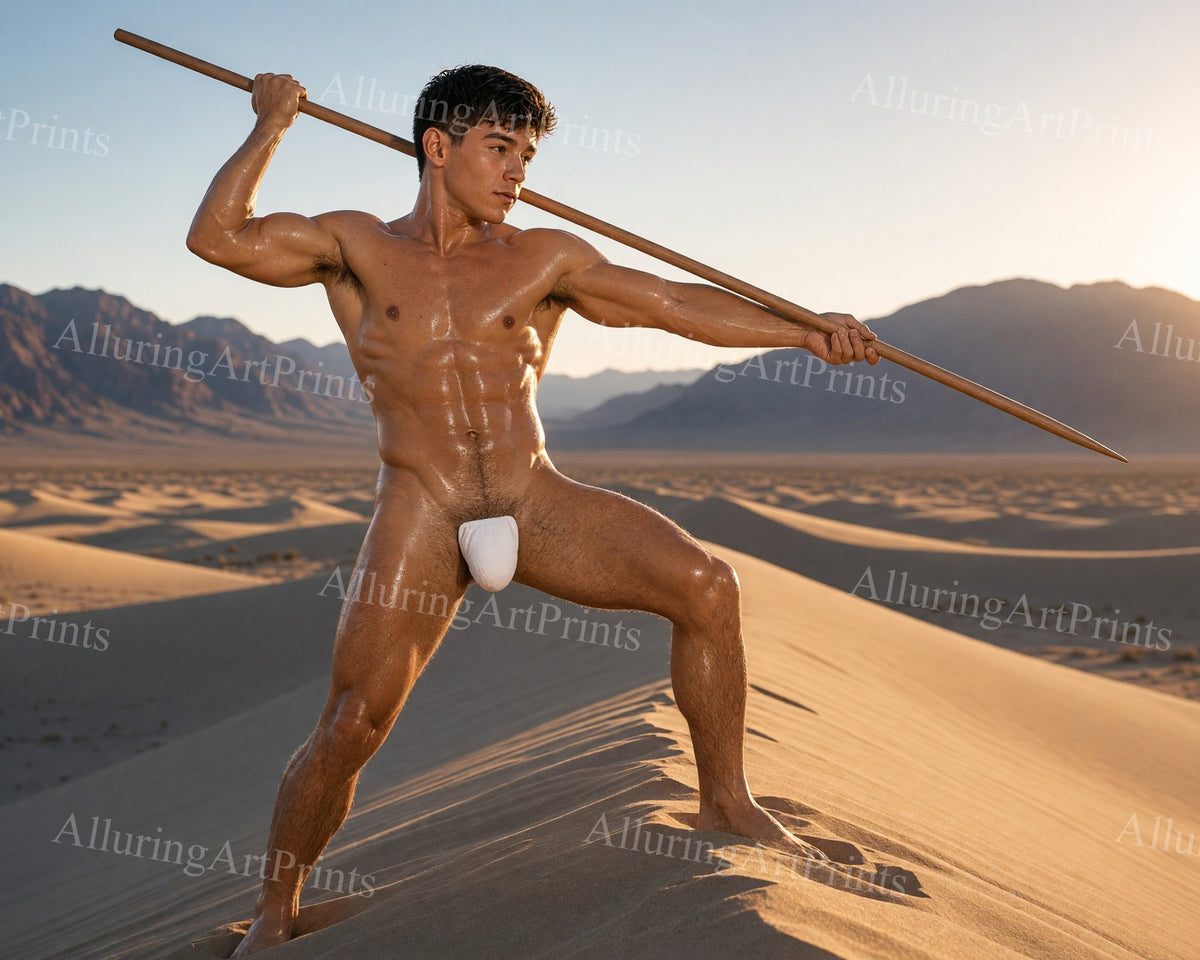 Gladiator Warrior Male Model Muscular Digital Art AI Fantasy - HH105