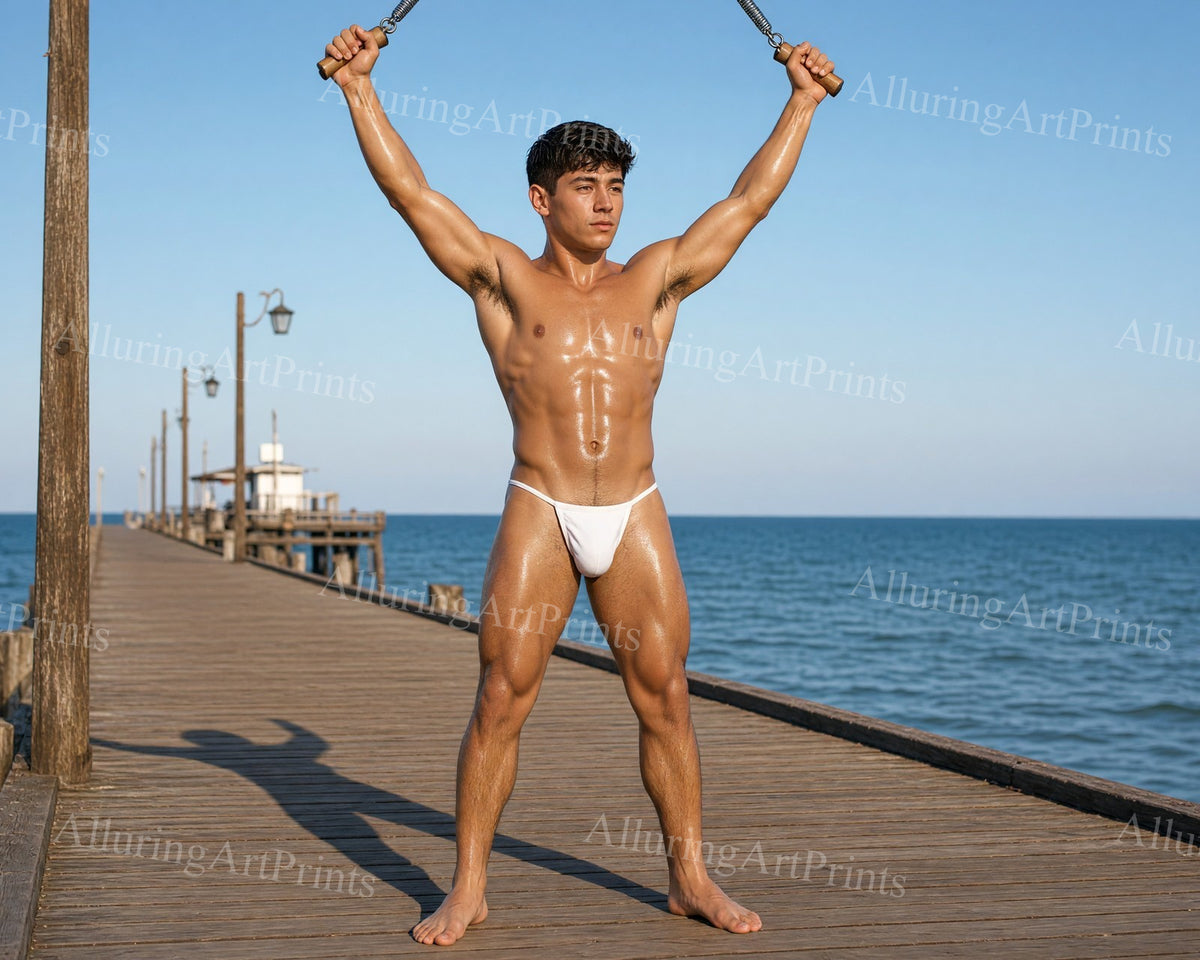 Gladiator Warrior Male Model Muscular Digital Art AI Fantasy - HH106