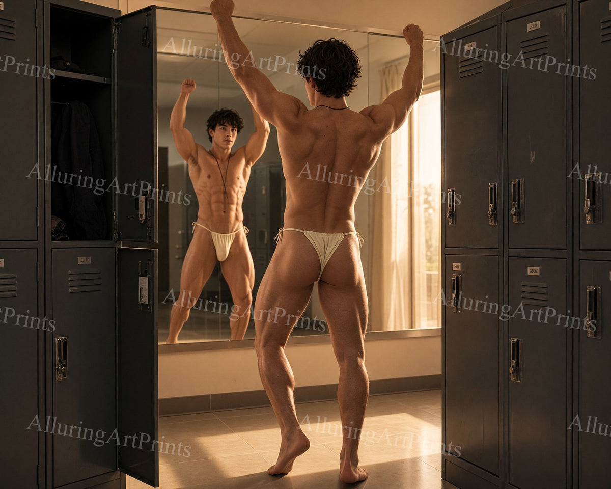 Male Model Muscular Digital Art AI Fantasy - HH138