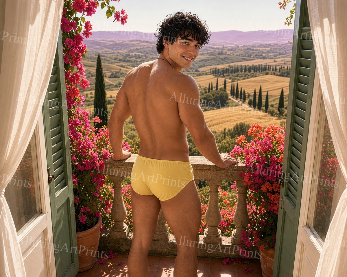 Male Model Muscular Digital Art AI Fantasy - HH149