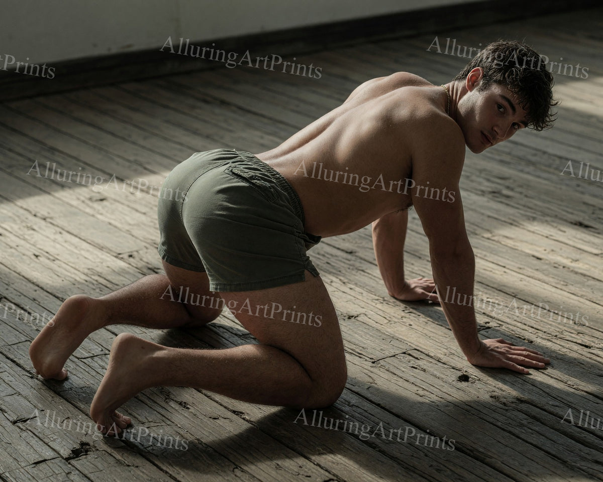 Male Model Muscular Digital Art AI Fantasy - HH152