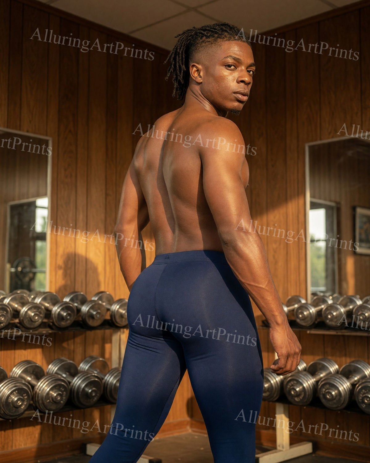 Black Athlete Male Model Muscular - HH153