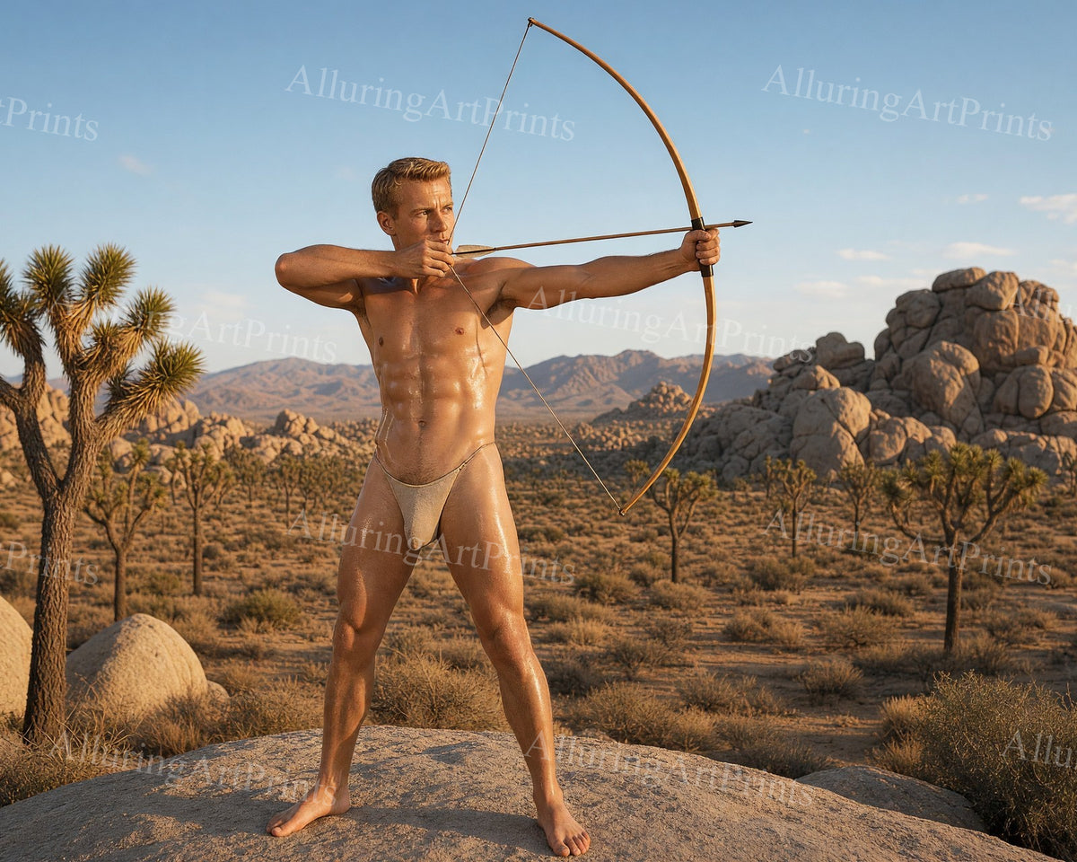 Surfer Male Model Muscular Digital Art AI Fantasy - HH92