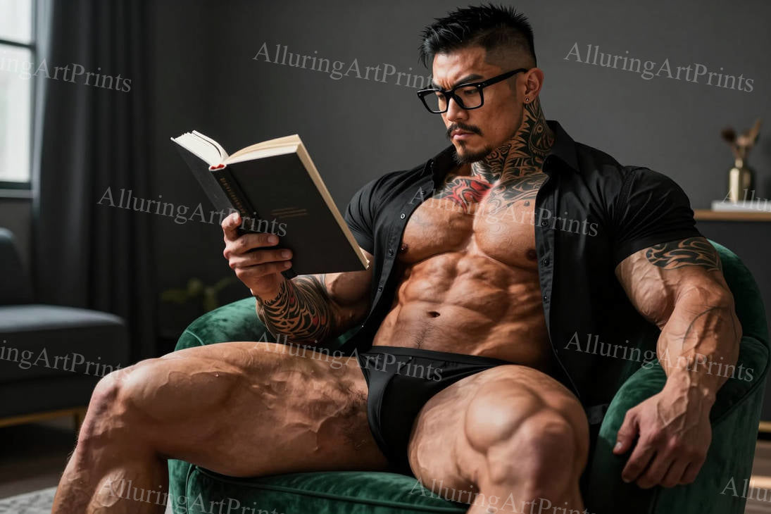 Male Model Muscular Husky Body Builder Digital Art AI Fantasy - J139