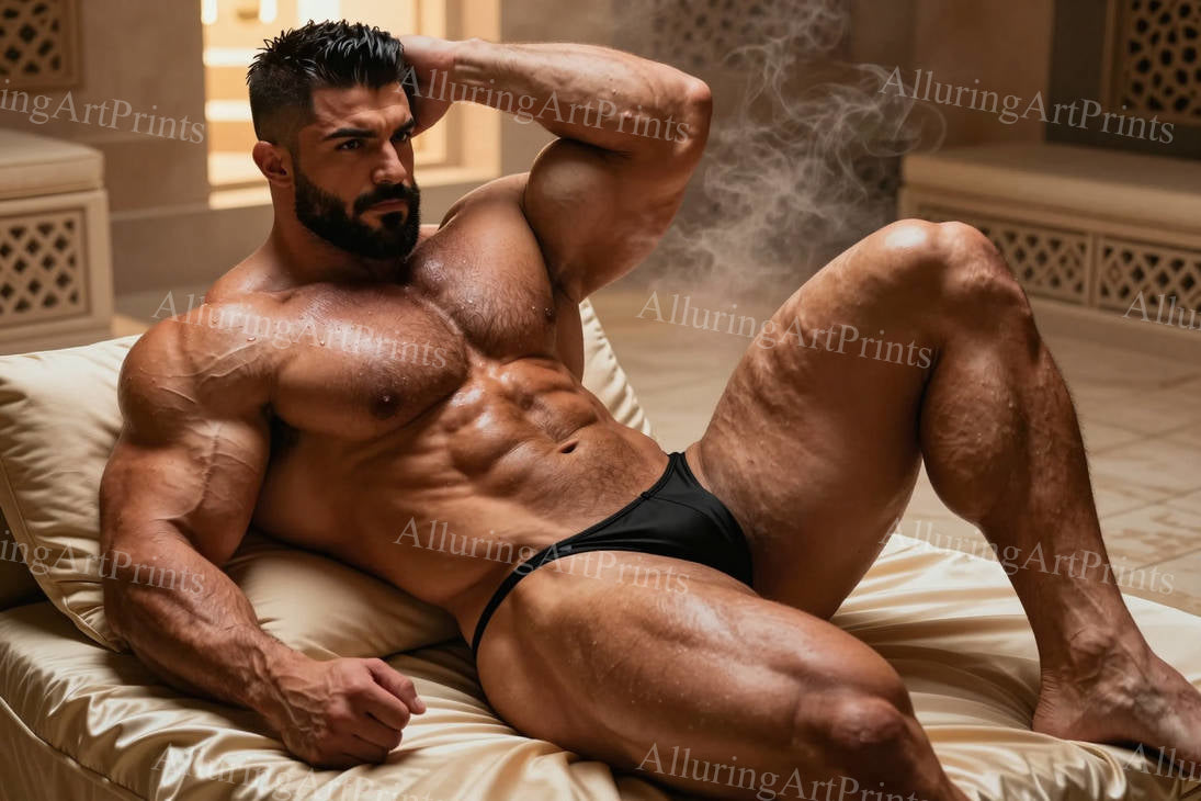 Male Model Muscular Husky Body Builder Digital Art AI Fantasy - J168