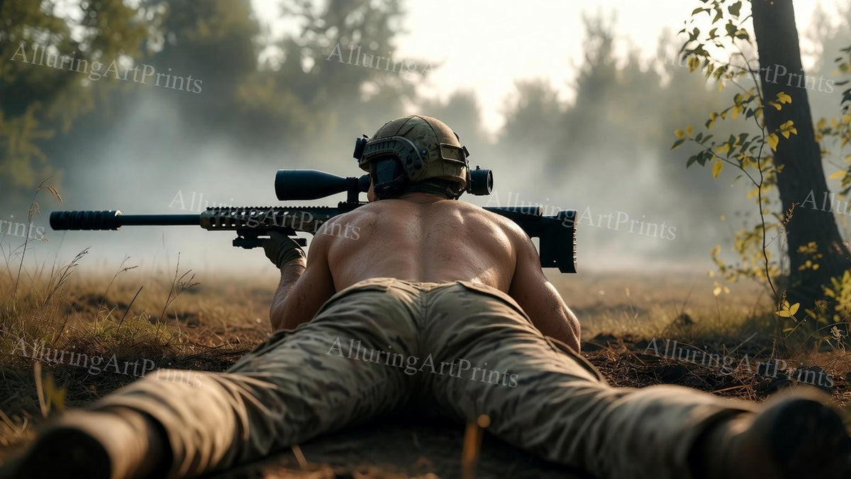 Male Model Muscular Soldier Digital Art AI Fantasy - J173