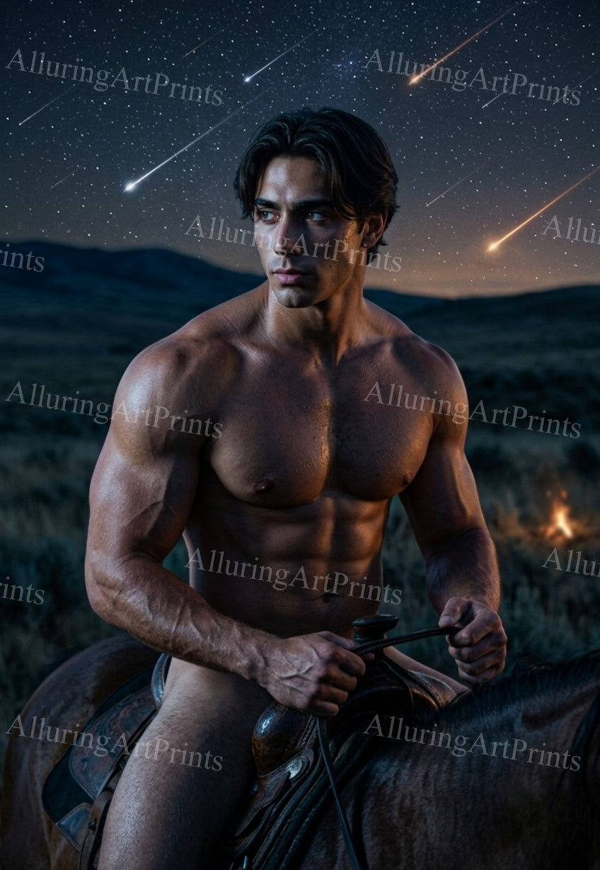 Male Model Muscular College Digital Art AI Fantasy - J178