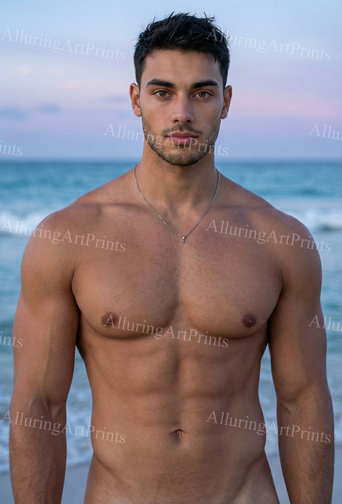 Male Model Muscular College Digital Art AI Fantasy - J183