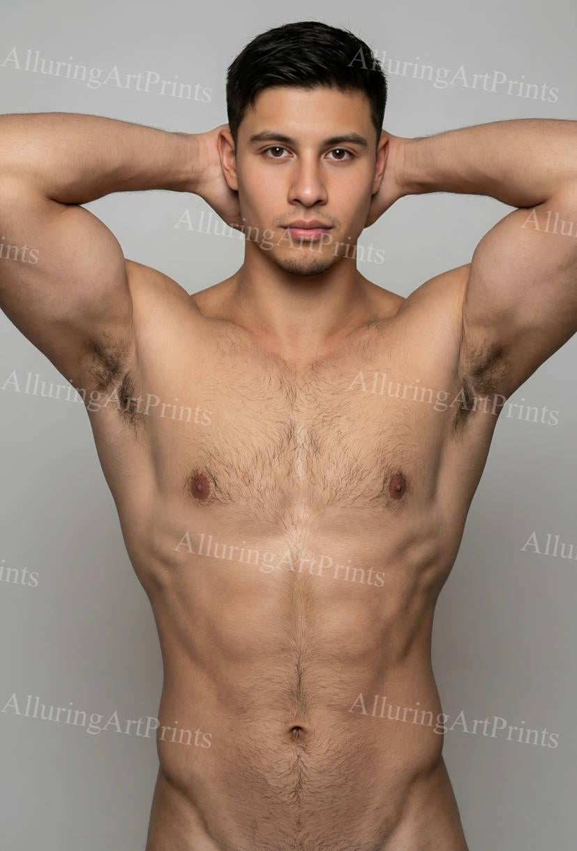 Male Model Muscular Digital Art AI Fantasy - J186