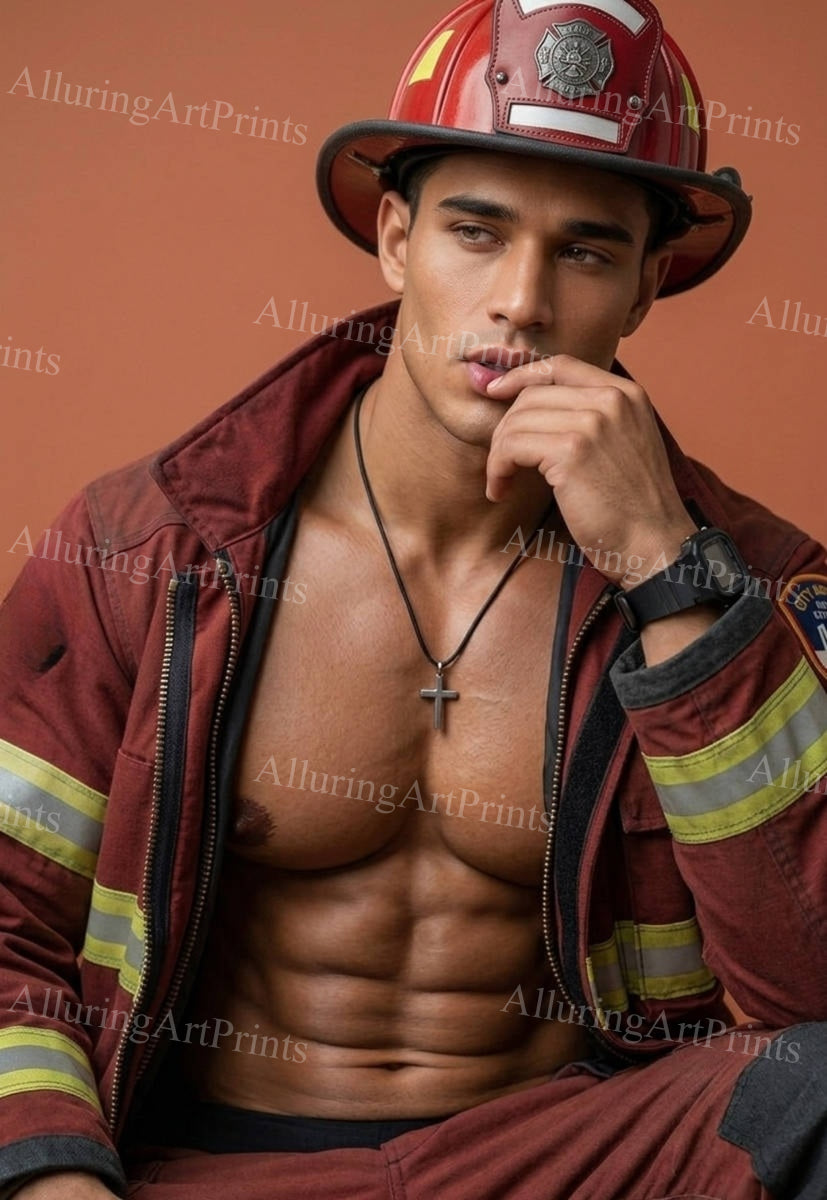 Male Model Muscular Digital Art AI Fantasy - J187