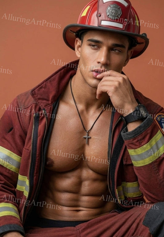 Male Model Muscular Digital Art AI Fantasy - J187