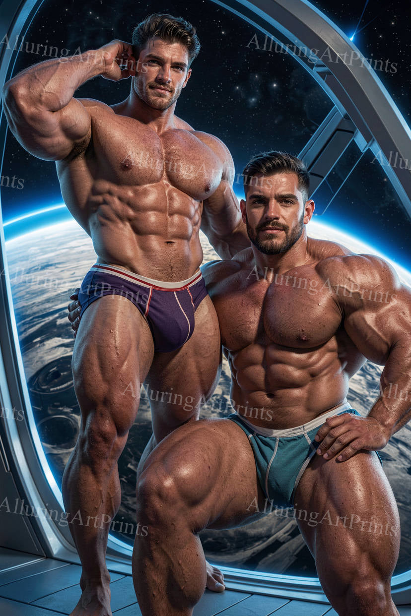 Male Models Muscular Digital Art AI Fantasy - J210