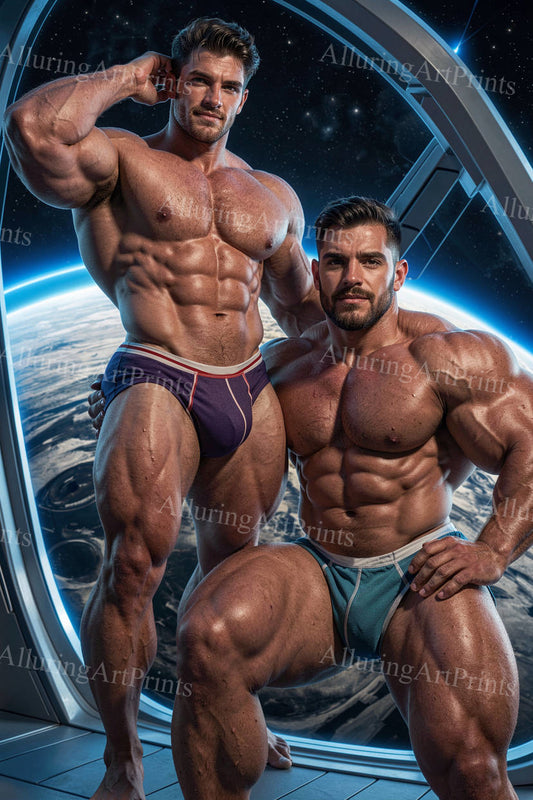 Male Models Muscular Digital Art AI Fantasy - J210