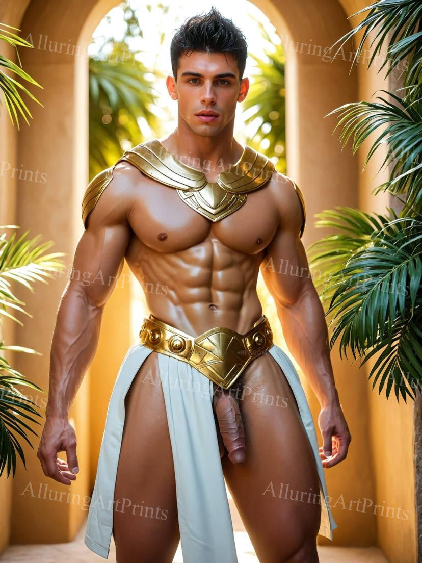 Nude Frontal Male Model Muscular - J253