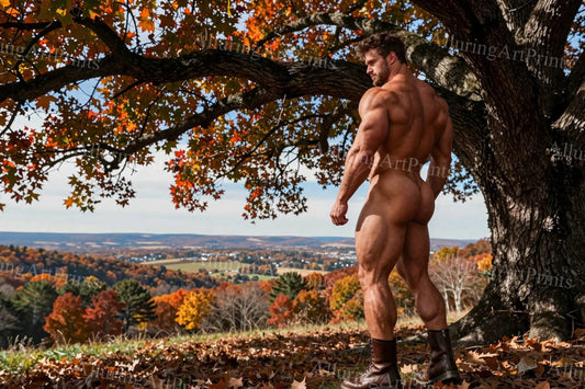 Nude Male Model Muscular Buns- J29