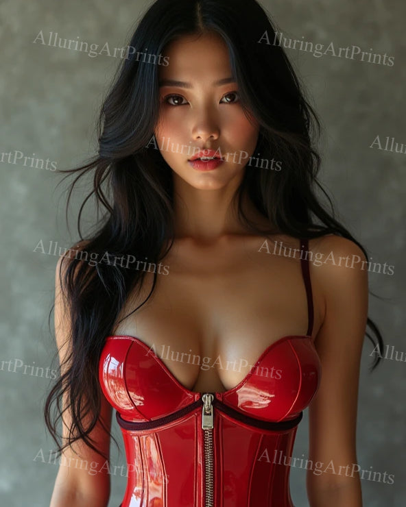 Risque Asian Model Female Digital Art AI Fantasy - M252
