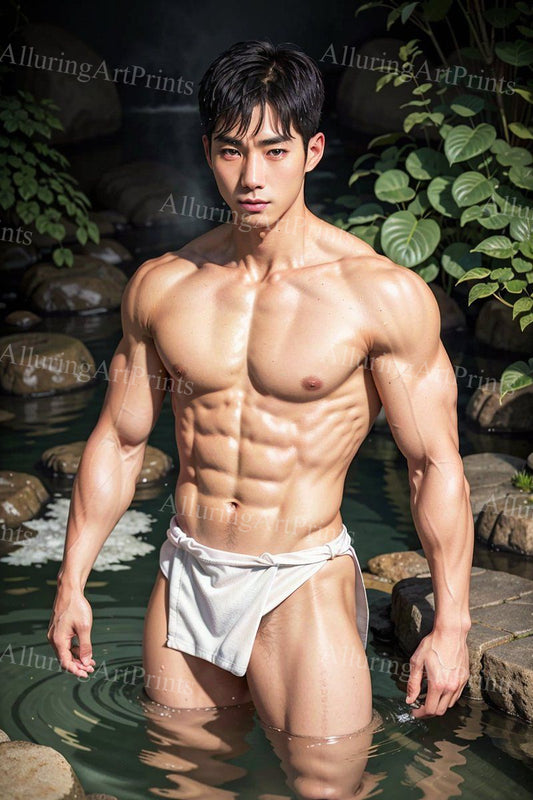 Male Model Muscular Digital Art AI Fantasy- MM2