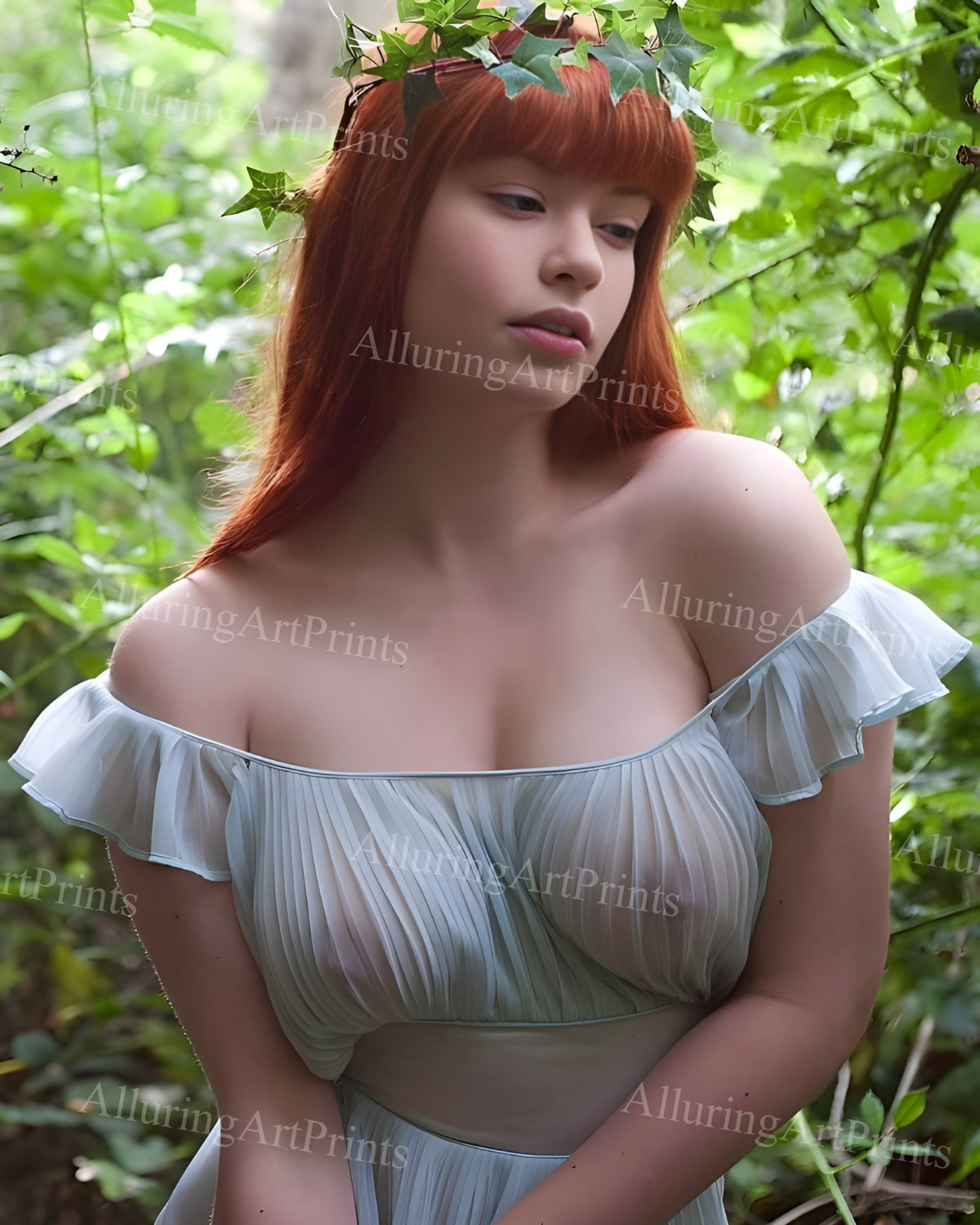 Nude Redhead Model Female Digital Art AI Fantasy - MM446