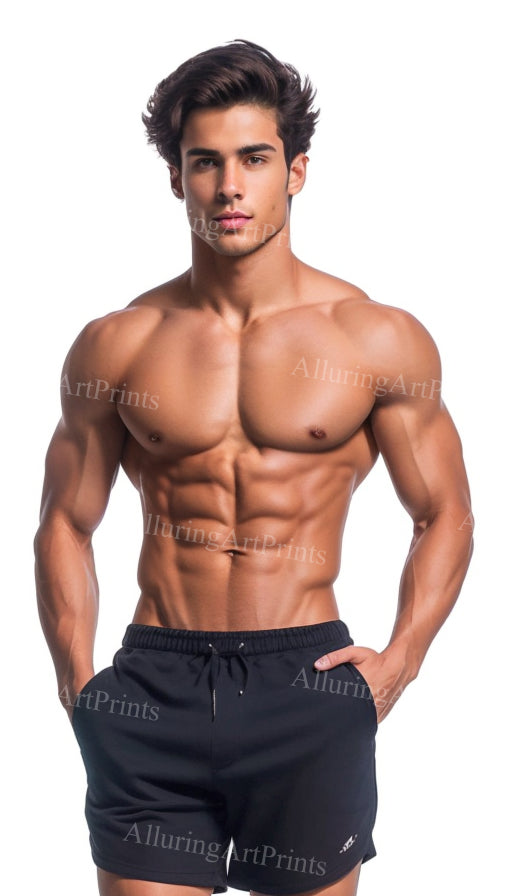 Male Model Muscular Digital Art AI Fantasy - MM511