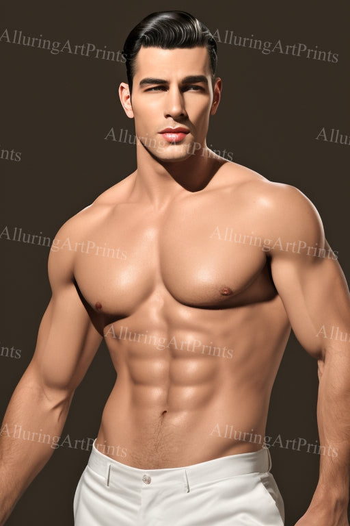 Male Model Muscular Digital Art AI Fantasy - MM532