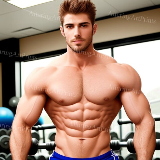 Male Model Muscular Digital Art AI Fantasy - MM533