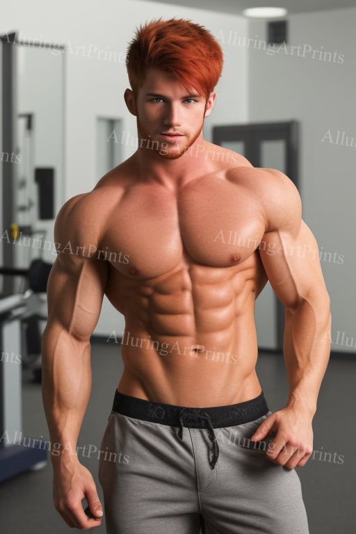 Male Model Muscular Digital Art AI Fantasy - MM535