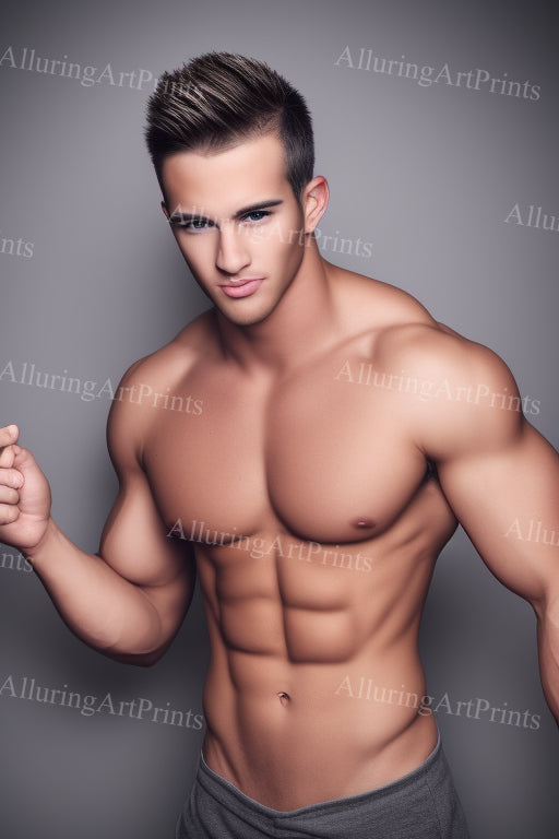 Male Model Muscular Digital Art AI Fantasy - MM536
