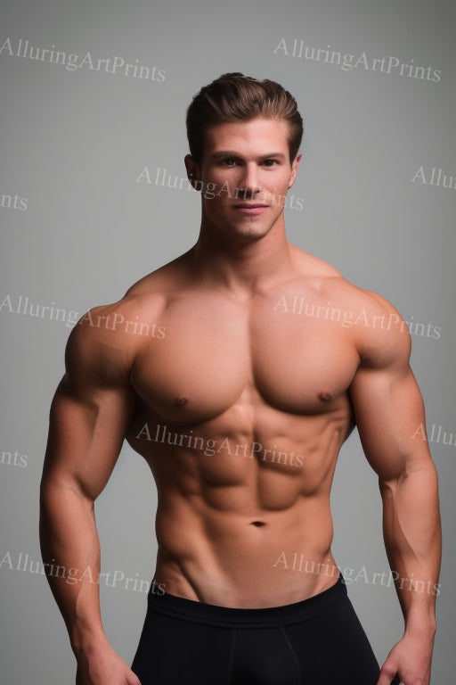 Male Model Muscular Digital Art AI Fantasy - MM538