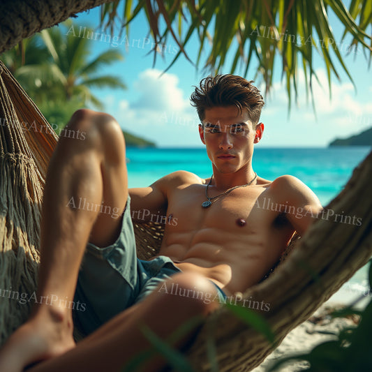 Male Model Slender Digital Art AI Fantasy - UU1000