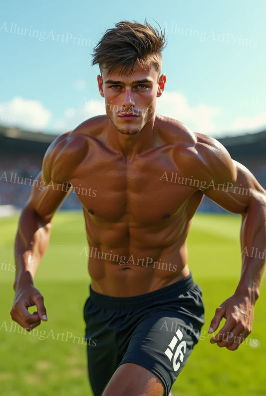 Male Model Muscular Digital Art AI Fantasy - UU1016