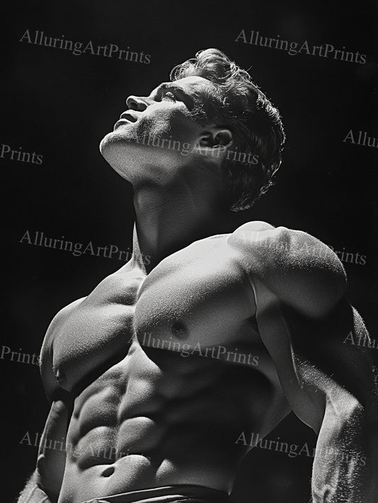 Male Model Muscular Digital Art AI Fantasy - UU1018