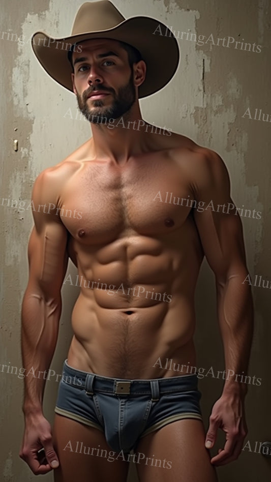 Male Model Muscular Digital Art AI Fantasy - UU1020