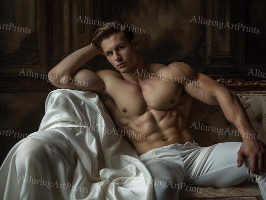 Male Model Muscular Digital Art AI Fantasy - UU1022