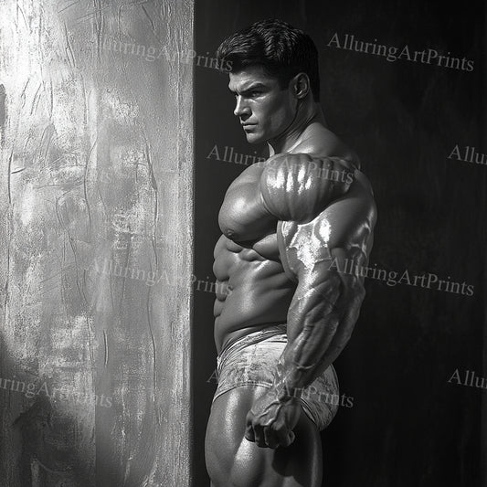 Male Model Muscular Digital Art AI Fantasy - UU1047