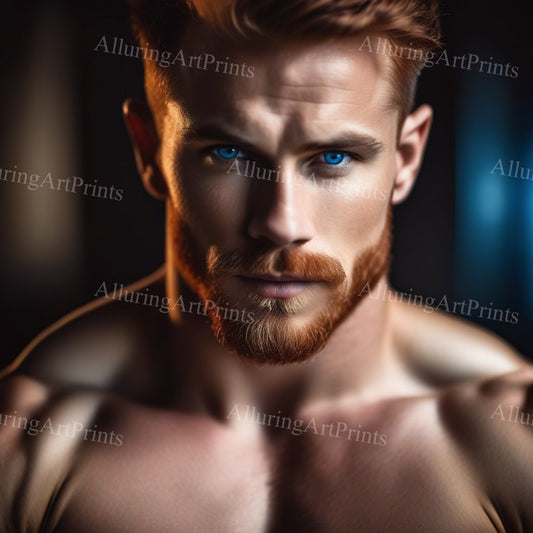 Male Model Muscular Digital Art AI Fantasy - UU1049