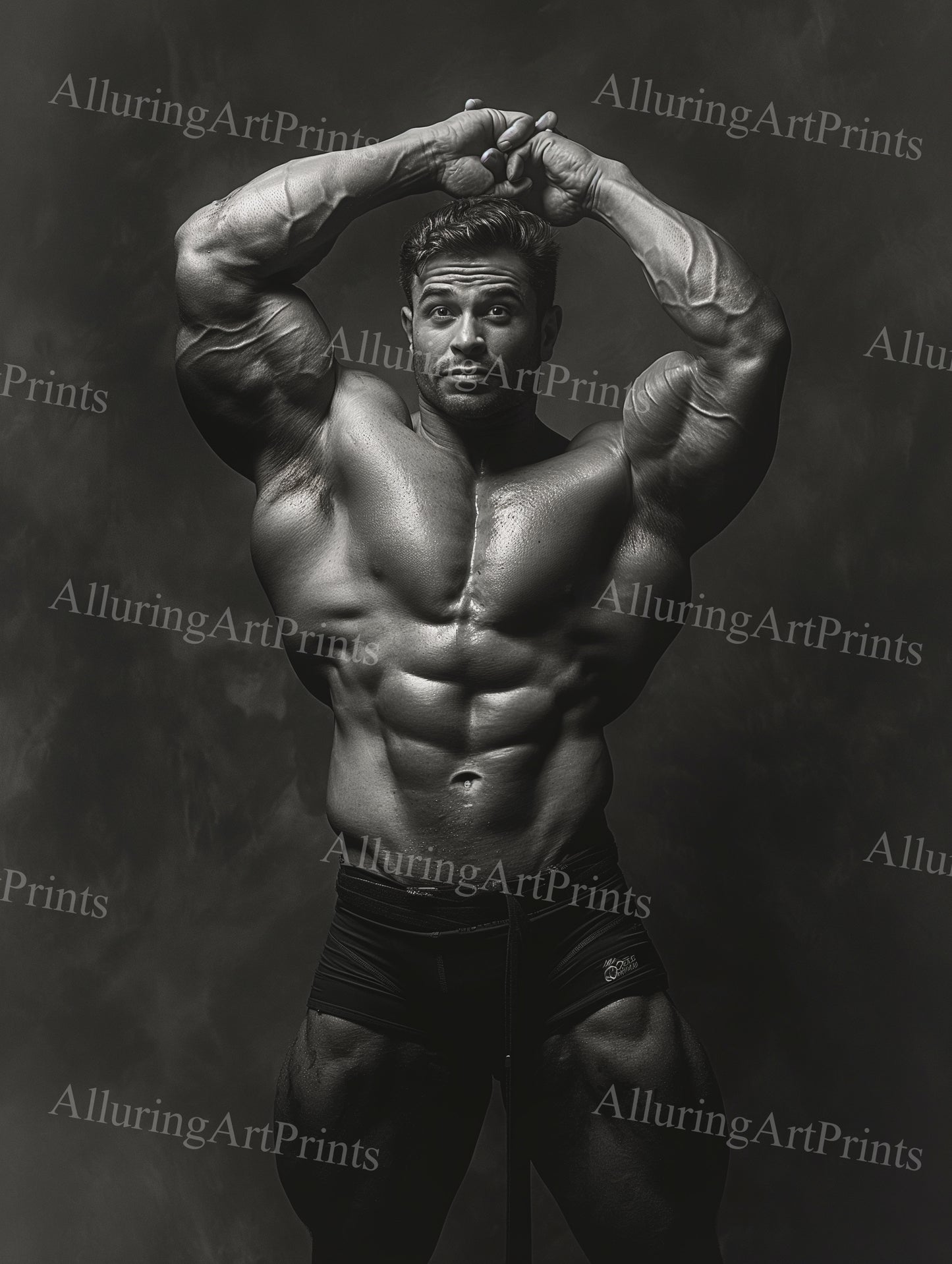 Male Model Muscular Digital Art AI Fantasy - UU1054