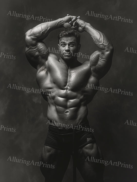 Male Model Muscular Digital Art AI Fantasy - UU1054