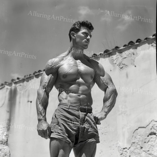 Male Model Muscular Digital Art AI Fantasy - UU1055