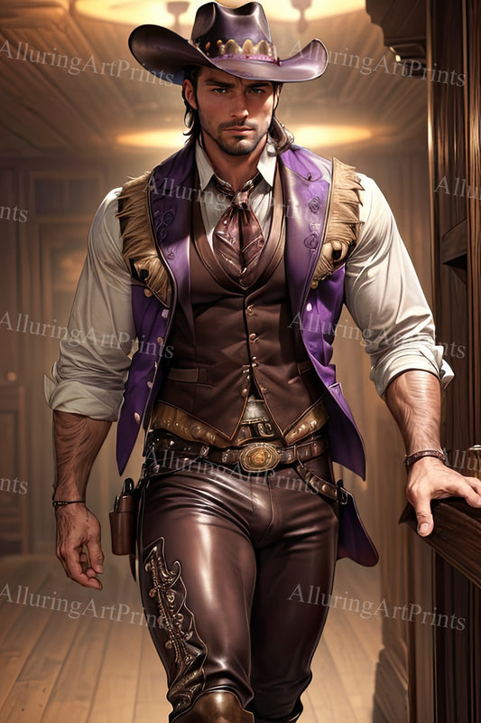 Male Model Muscular Digital Art AI Fantasy - UU1258