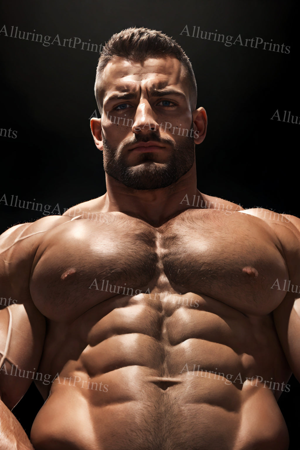 Male Model Muscular Digital Art AI Fantasy - UU998