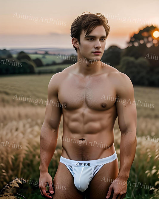 Male Model Slender Digital Art AI Fantasy - XX645