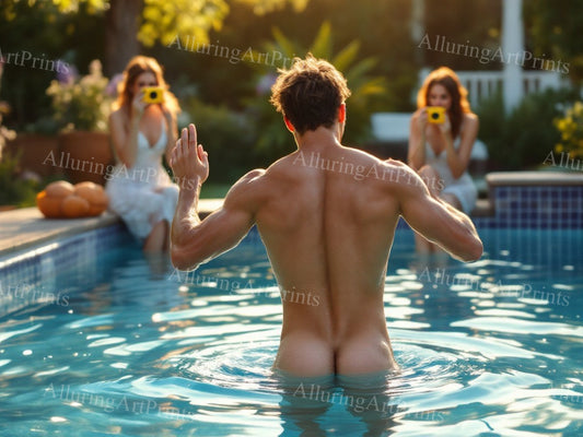 Male Model Muscular Digital Art AI Fantasy - U254