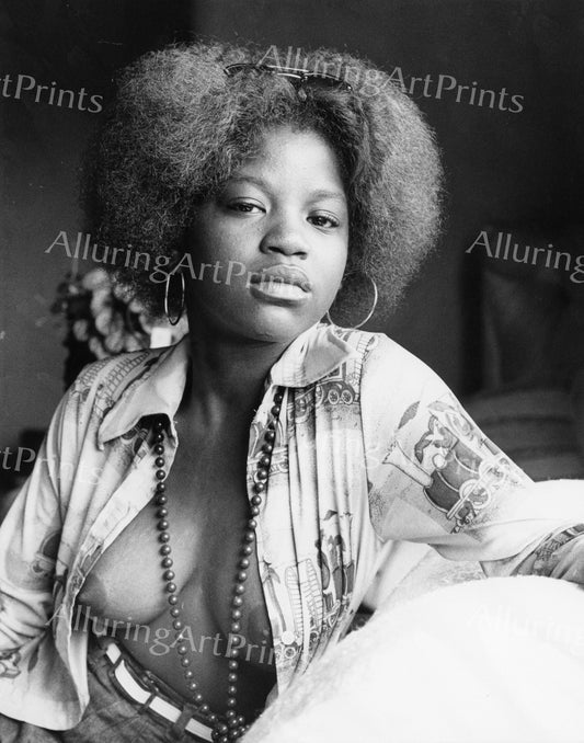 1970s Risque Black Model Vintage Black & White - A48