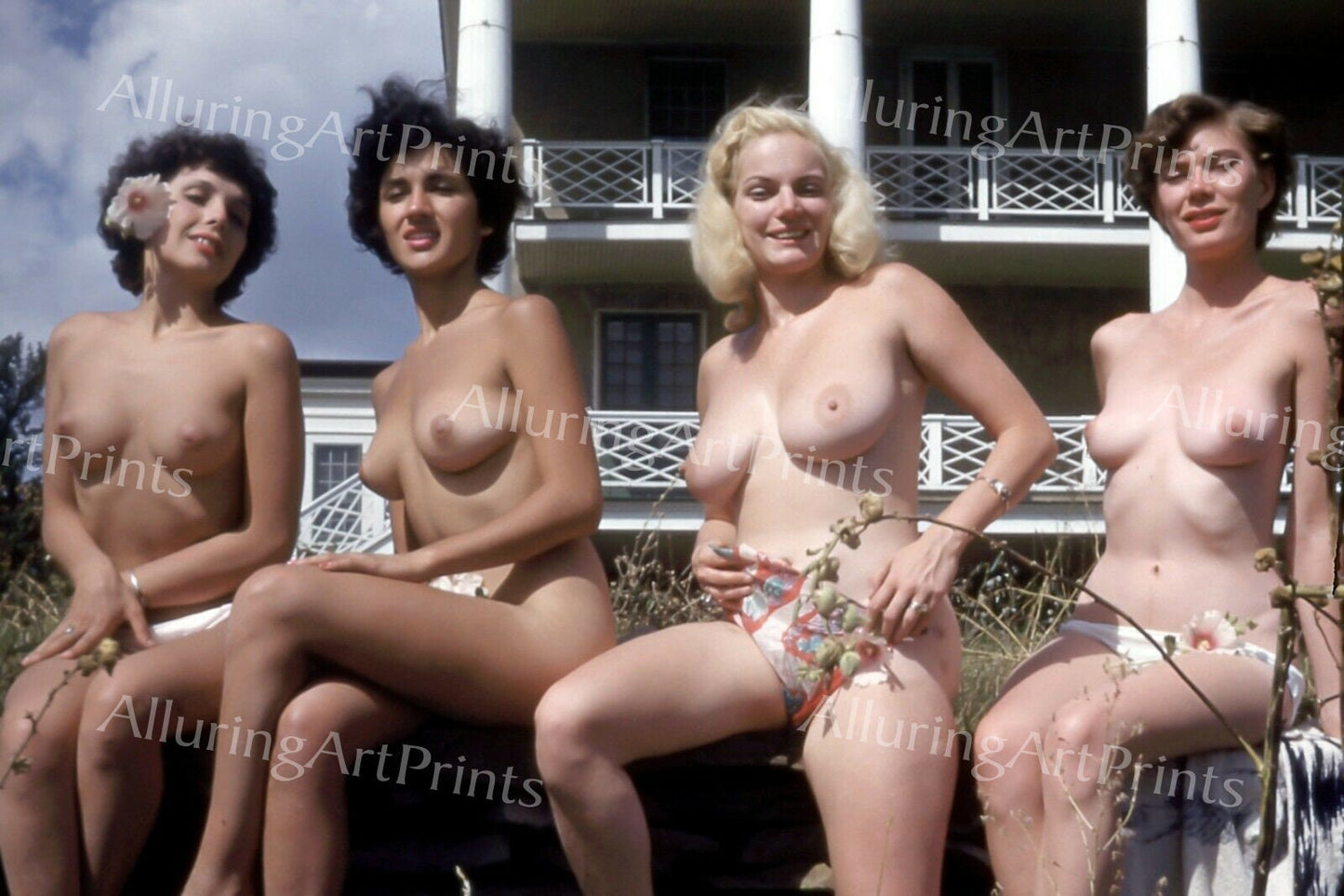 70s Nude Brunette Model Vintage - A593